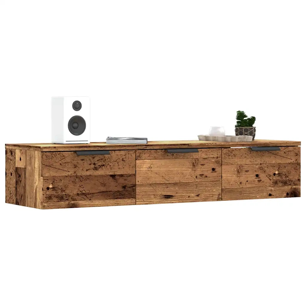 vidaXL Armadietto a Muro Legno Vecchio 102x30x20 cm Legno Multistrato