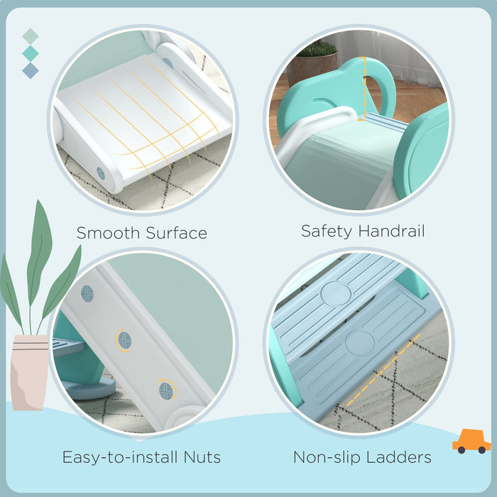 Scivolo per Bambini Pieghevole 102x53x53 cm in Plastica Verde