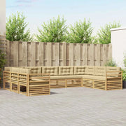 Set di divani da esterno 9 pcs Bianco e Beige