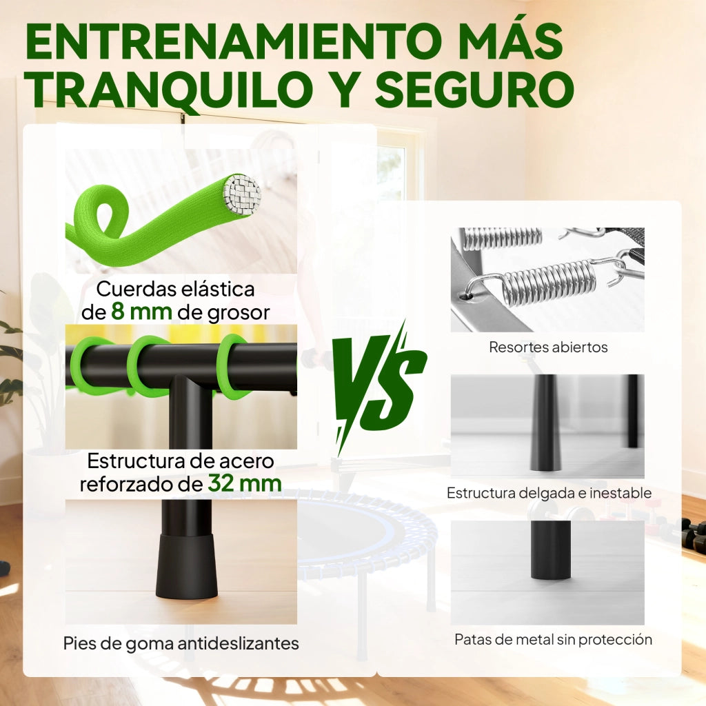Tappeto Elastico Fitness ¨C Zephmum ¨C Verde e Nero ?114 cm
