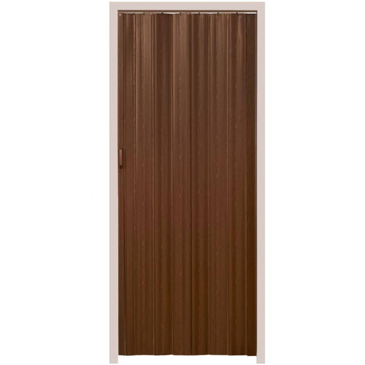 Porta bagno pieghevole a fisarmonica in PVC scorrevole allungabile larghezza 80 cm marrone 08_0000544