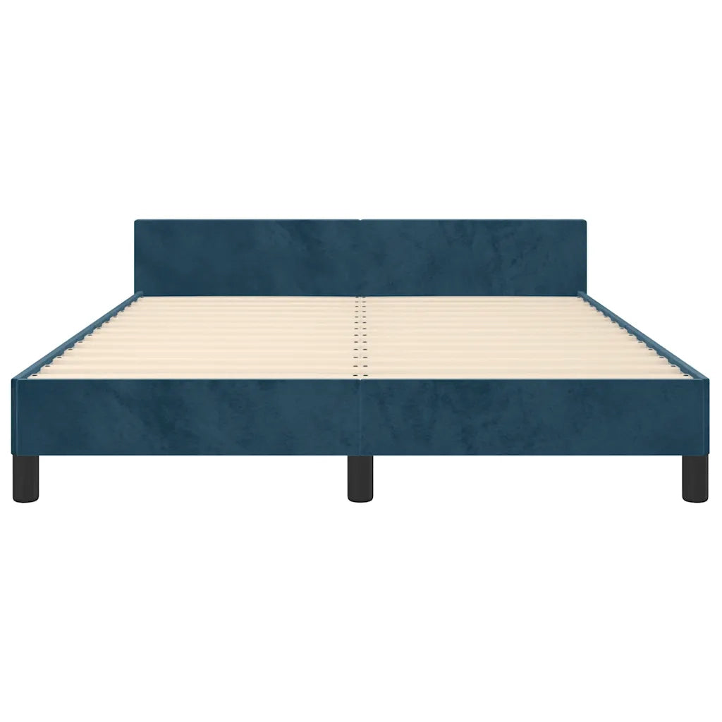 Giroletto senza Materasso-Struttura Letto Blu Scuro 140x200 cm Velluto 348223