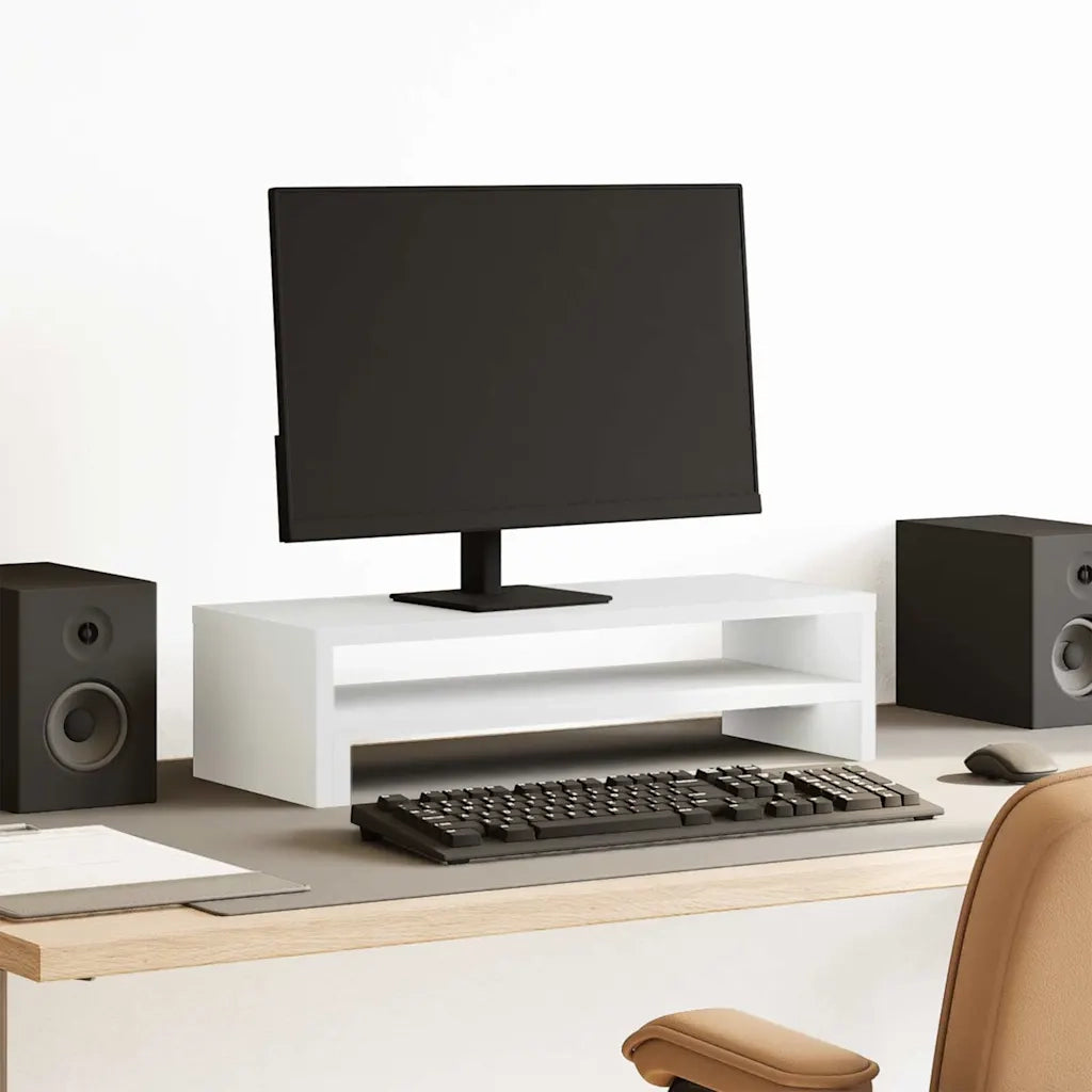 vidaXL Supporto per Monitor Bianco 54x22x15 cm in Truciolato