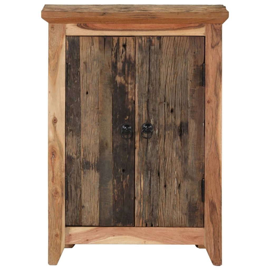 Credenza buffet cassettiera mobile contenitore organizer cucina soggiorno soggiorno 55 x 33 x 75 cm legno massello di acacia e legno di recupero marrone 02_0029588