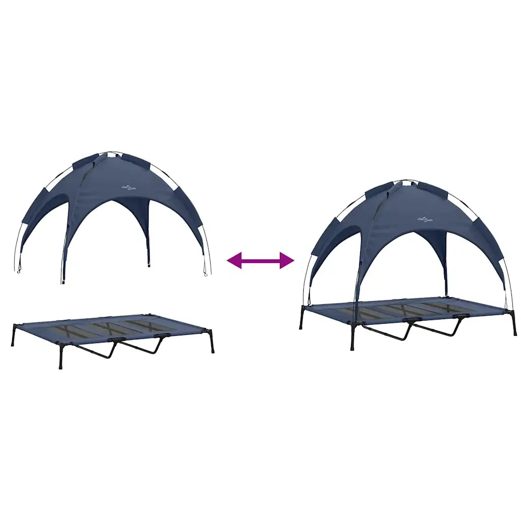 Letto per Cani Blu navy 122 x 93 x 106,5 cm Acciaio 42008180