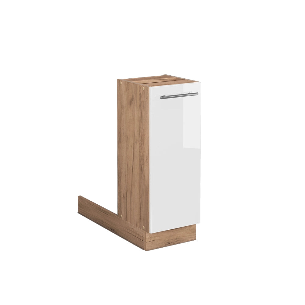 Vicco Isola cucina Bianco lucido 30 cm senza piano di lavoro