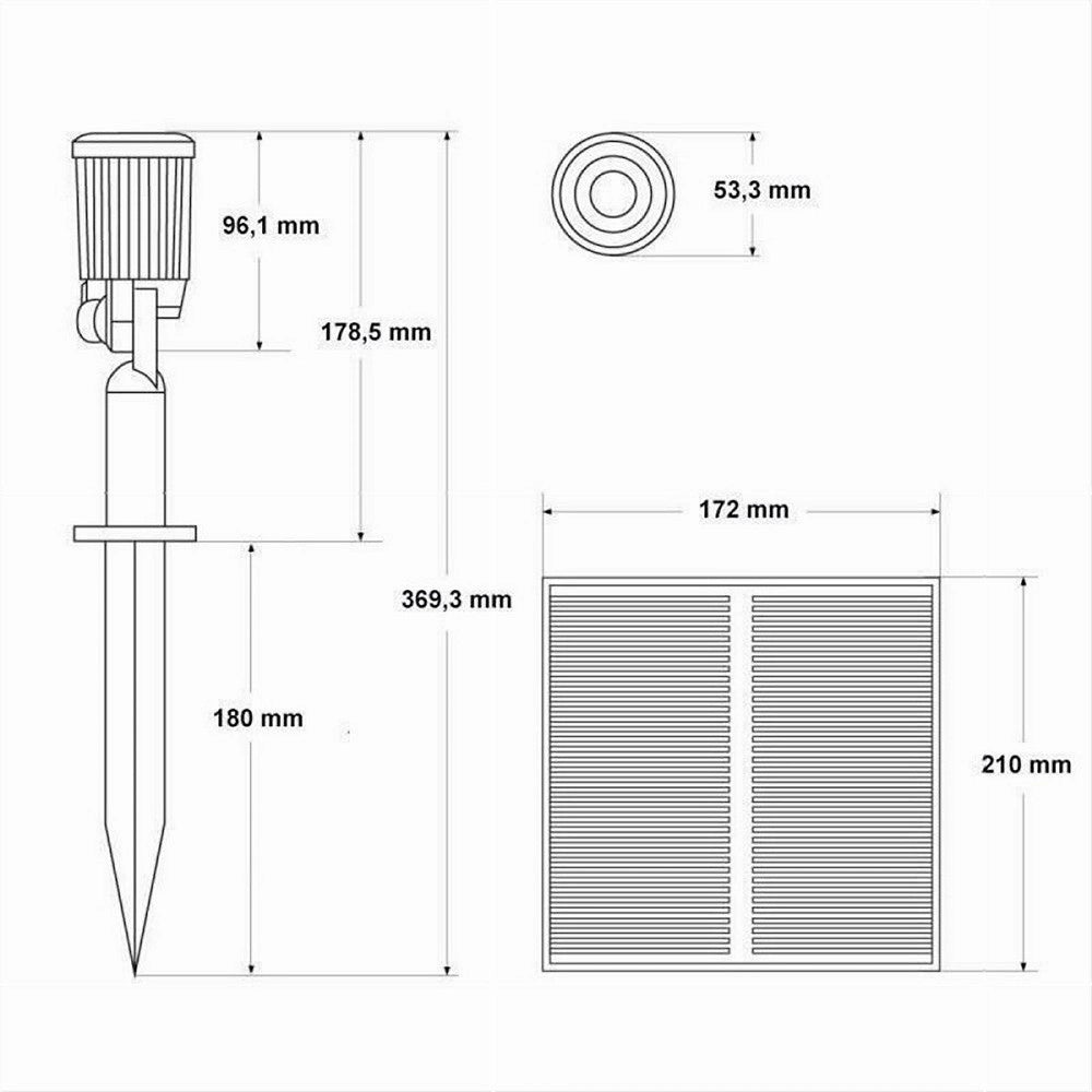 Trade Shop - Set 4 Pz Faretti Led A Picchetto Con Pannello Solare Luce Fredda Calda Ip65 Ly04 - -bianco Freddo      -