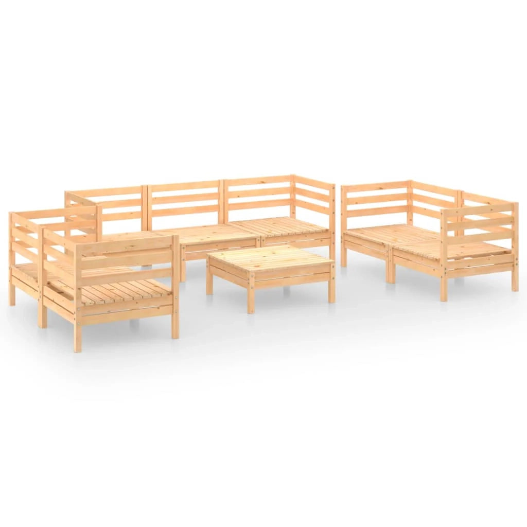 Set di mobili da giardino mobili da esterno 8 pezzi legno di pino massiccio 02_0017824