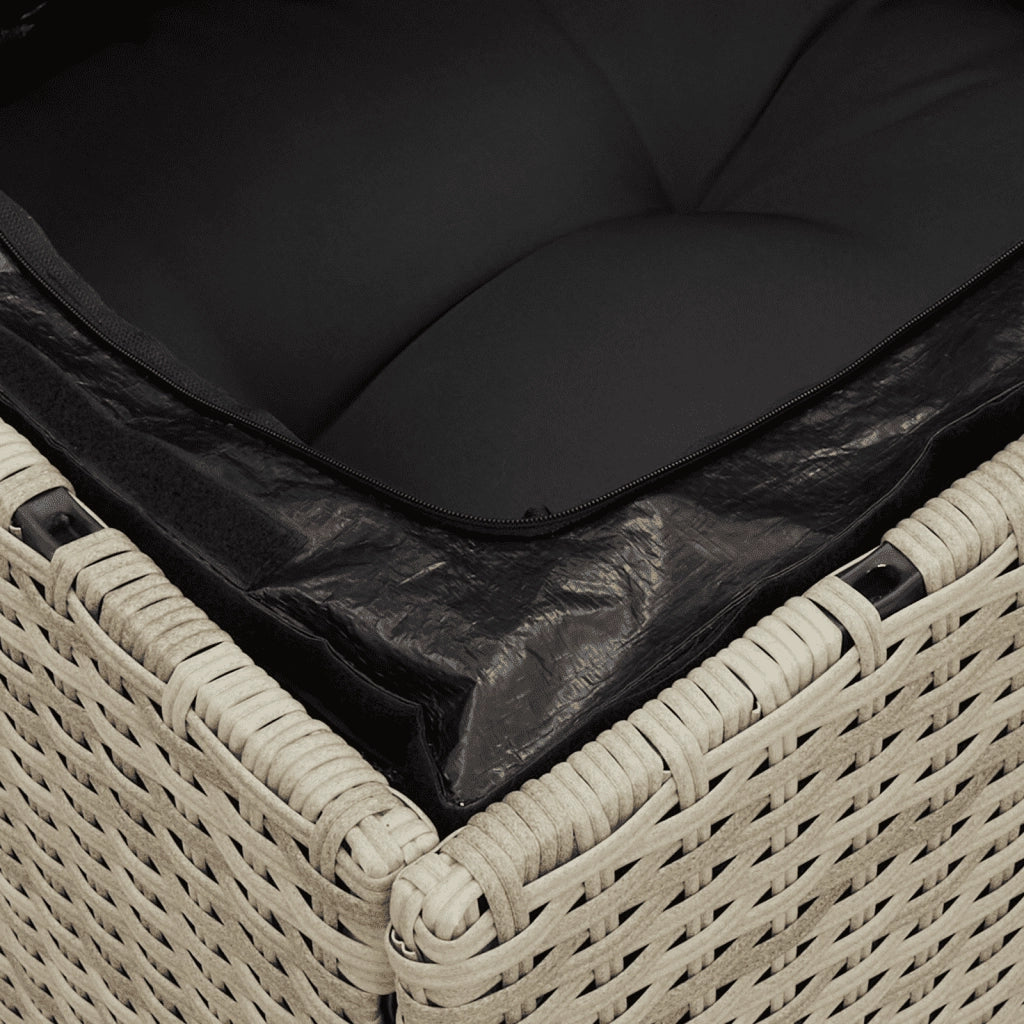 Set Divano da Giardino 9pz con Cuscini Grigio Chiaro Polyrattan 3249901