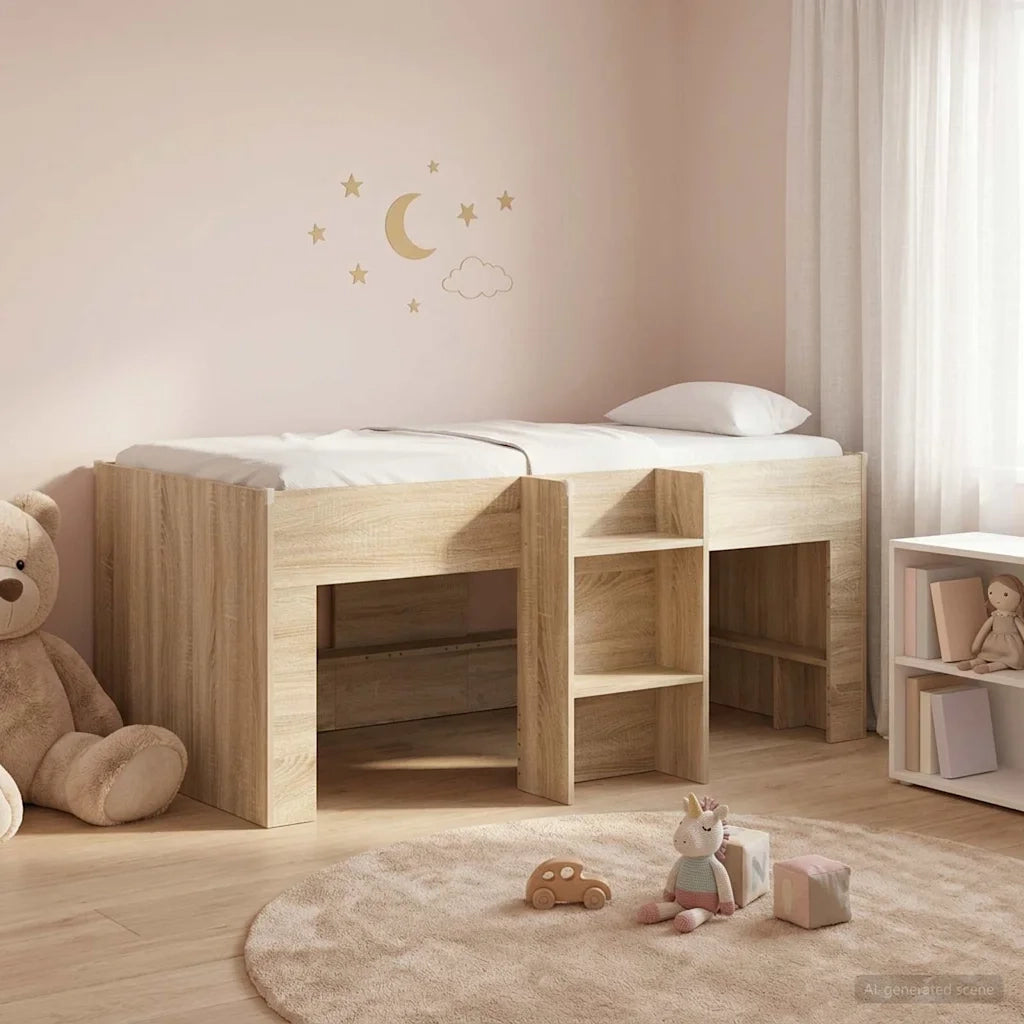 Letto Alto per Bambini Rovere Sonoma 80 x 160 cm 3422573