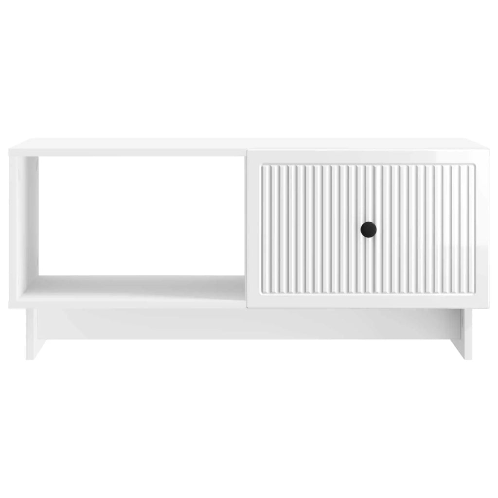 Tavolino da salotto Bianco Lucido 90 x 50 x 40 cm