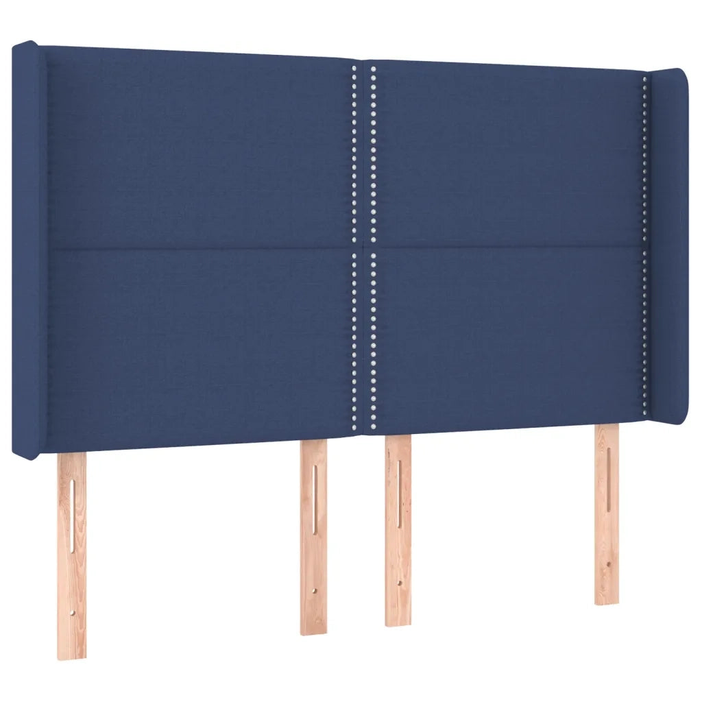 Letto a Molle con Materasso e LED Blu 140x190 cm in Tessuto 3138235