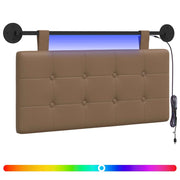 Testiera | Testata sospesa Con luce LED Cappuccino Similpelle