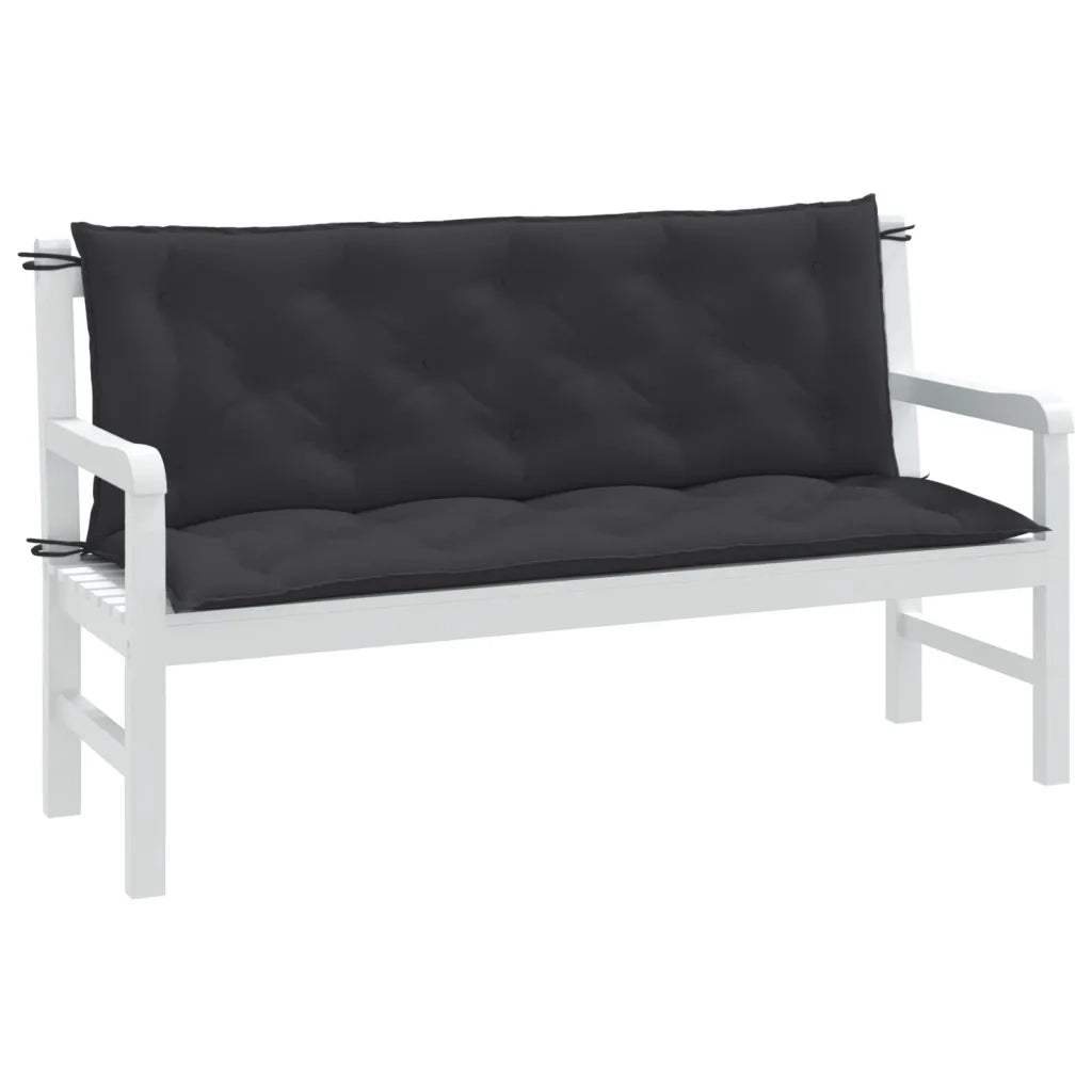 Cuscini Panca Giardino 2pz Antracite MÃ©lange 150x50x7cm Tessuto