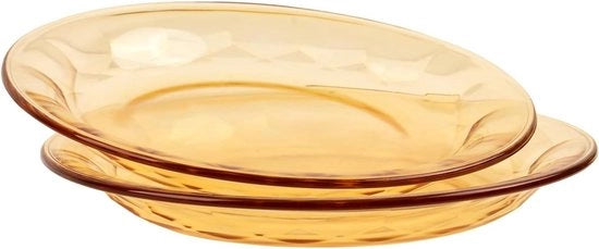 Set di 2 Piatti da Insalata in Vetro Premium - Piatti in Vetro per Insalata Frutta - Resistente a Lavastoviglie e Microonde