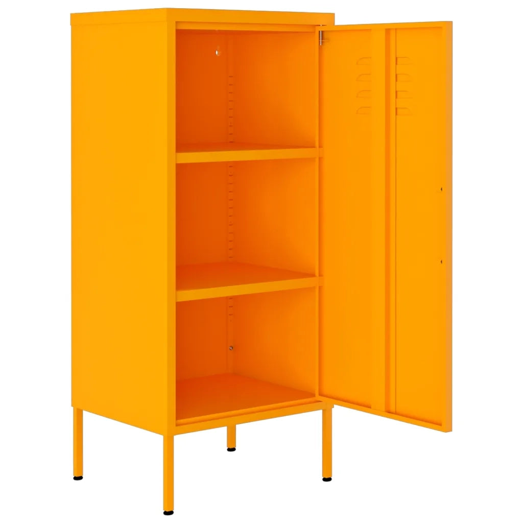 Armadietto Giallo Senape 42,5x35x101,5 cm in Acciaio 336191