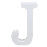 Trade Shop - Lettere Alfabeto Lettera J In Legno Bianco H 11 Cm Decorazione Arredo Wedding -