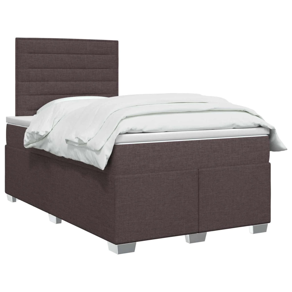 Letto box spring con materasso Marrone Scuro 120 x 190 cm 3453356