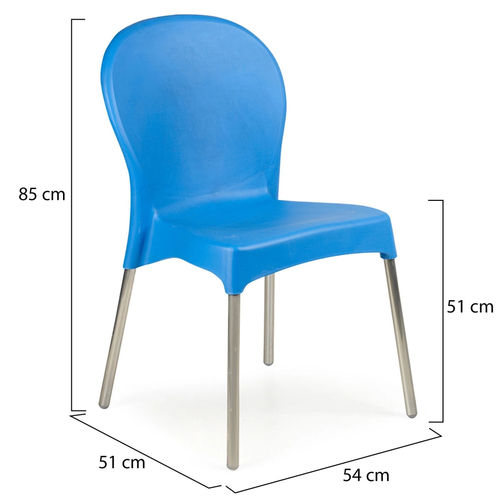 Linder, Sedia da Esterno una Sedia Made in Italy, Azzurro