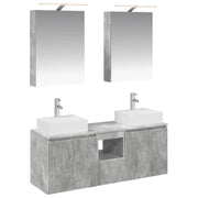 Set di Armadi da Bagno 5 pcs Grigio Cemento 3406394