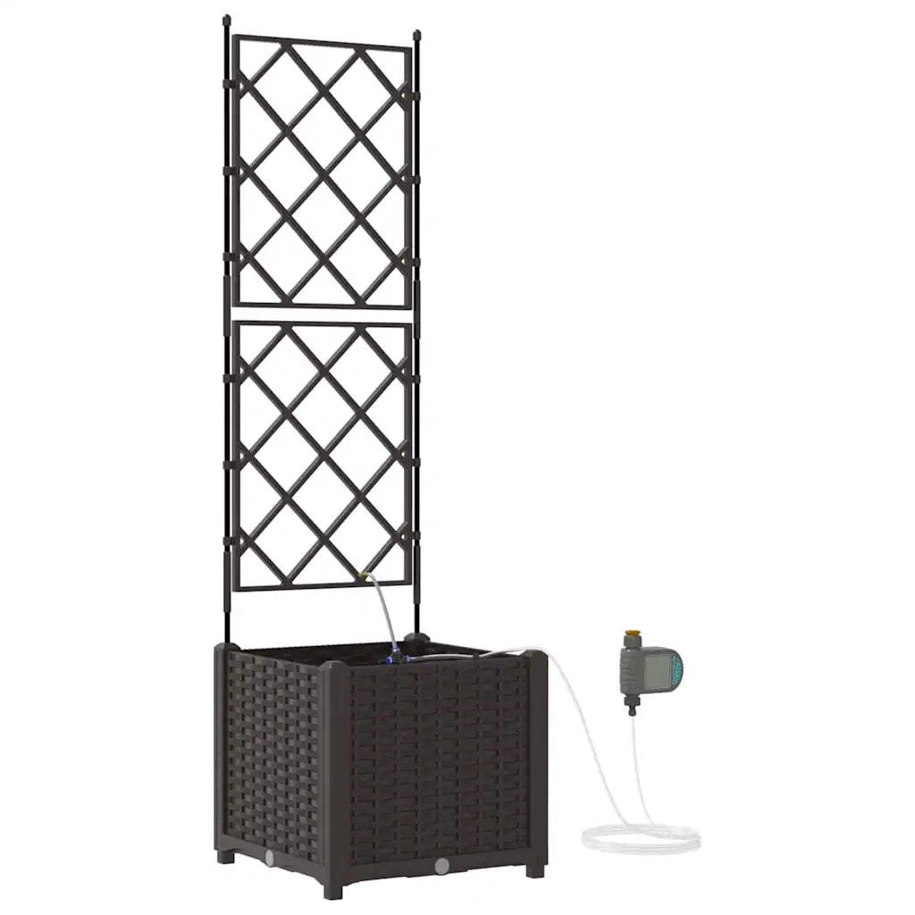 Vaso da giardino Marrone 40 x 40 x 142 cm Plastica 42002826