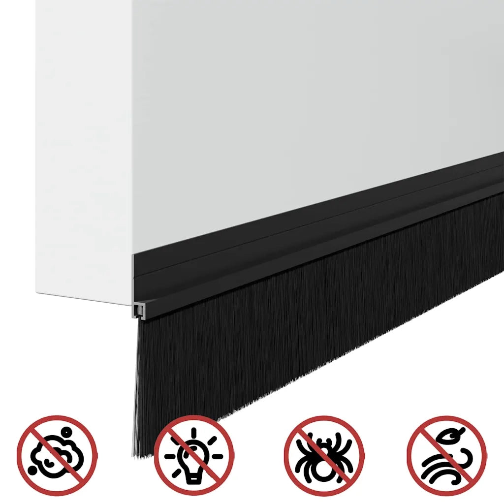 Spazzole per porte autoadesive 2 pz Nero 100 cm CFW1781386