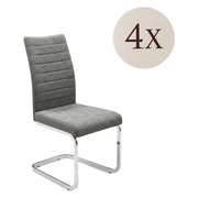Quintano, set di Sedie 4 Sedie, Grigio
