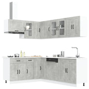 Set Mobili da Cucina 11 pz Kalmar Grigio Cemento in Truciolato 3314885