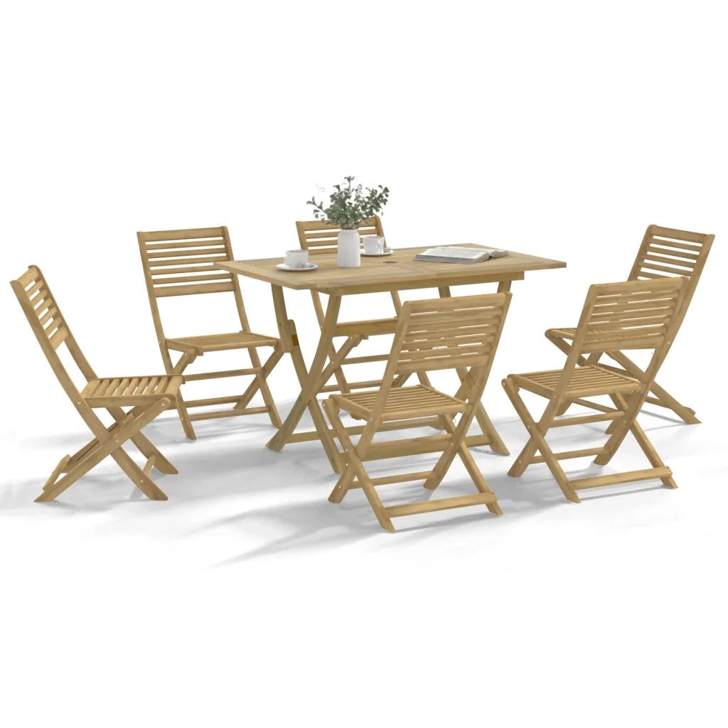 Set da Pranzo da Giardino 7 pz in Legno Massello di Acacia 3295002