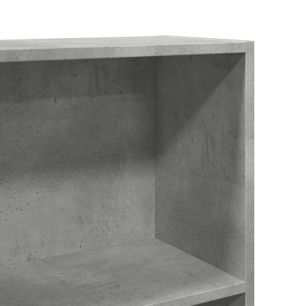 Libreria-Scaffale per Libri-Mobile di Stoccaggio Grigio Cemento 60x24x109 cm in Truciolato