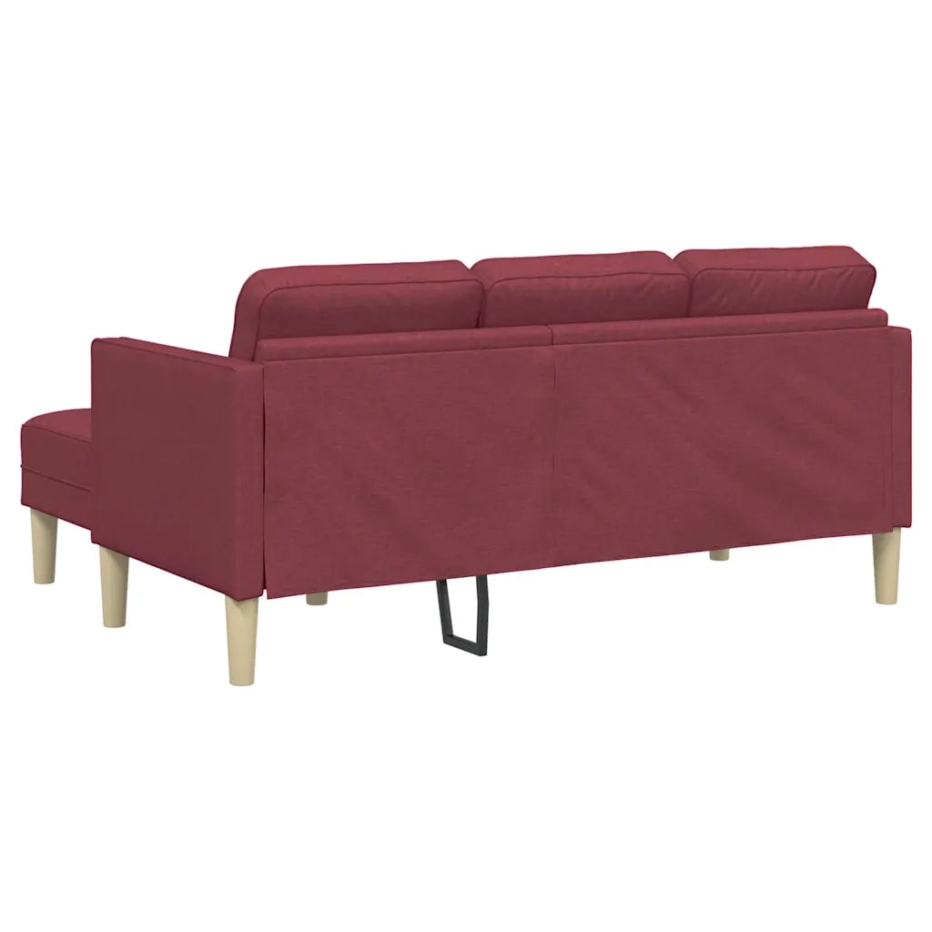 Set di Divano | Divano da soggiorno | Sofa con cuscino Rosso Vino Poliestere