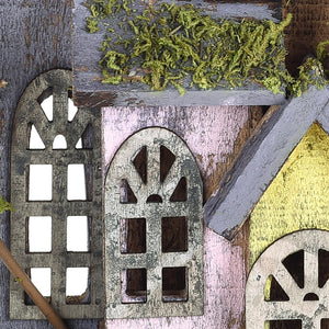 Set 2 Villaggio Legno 22 H 27 cm