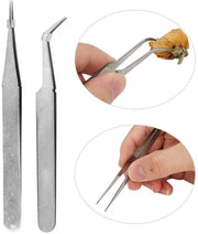Set di pinze precise antistatiche multifunzionali in metallo argentato - Ideali per hobby e riparazioni - Sierografie e elettronica