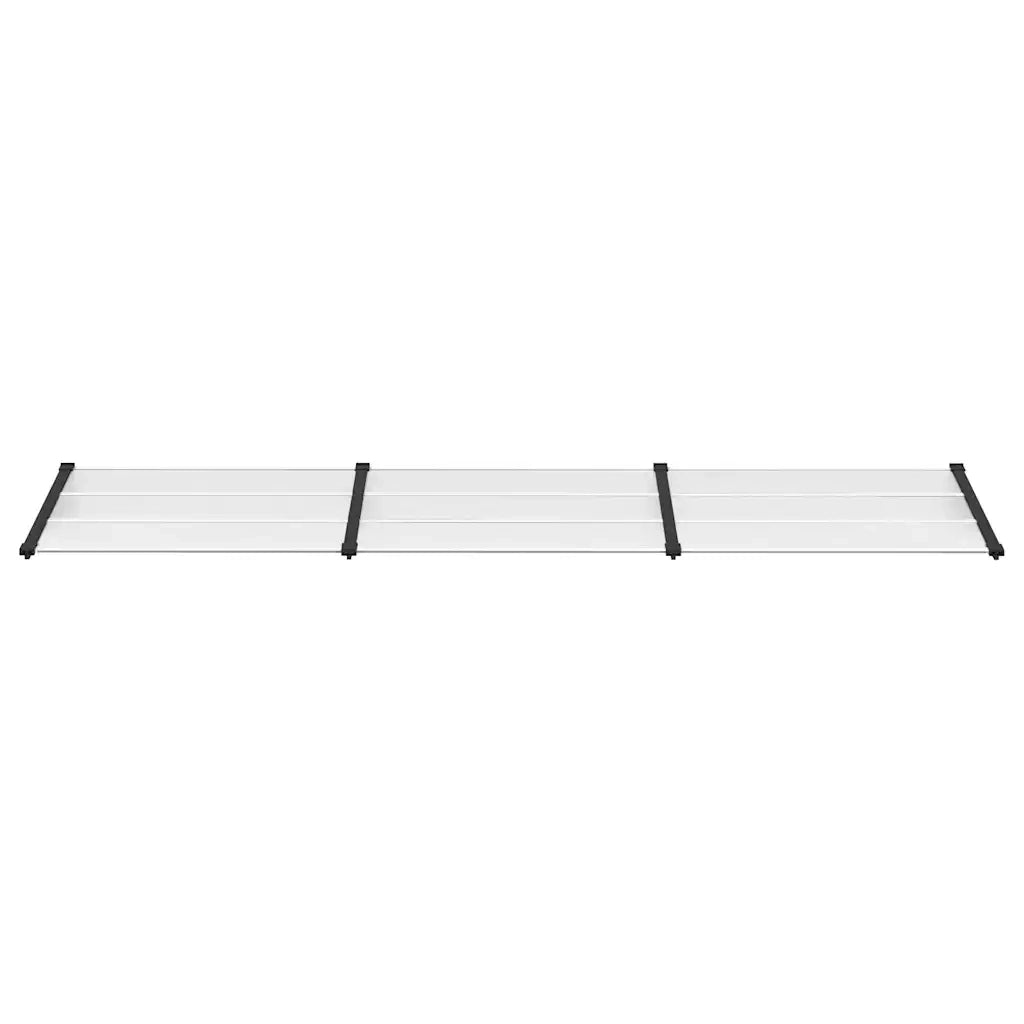 Tettoia per Porta Nero e Trasparente 358,5x90 cm Policarbonato CFW2767361