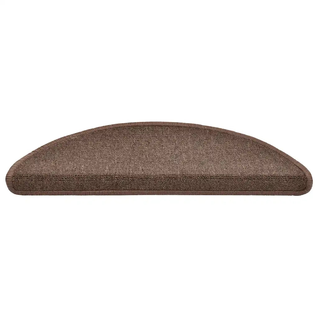 Tappetini per scale 30 pz 56x17x3 cm Marrone caffè Semicircolari