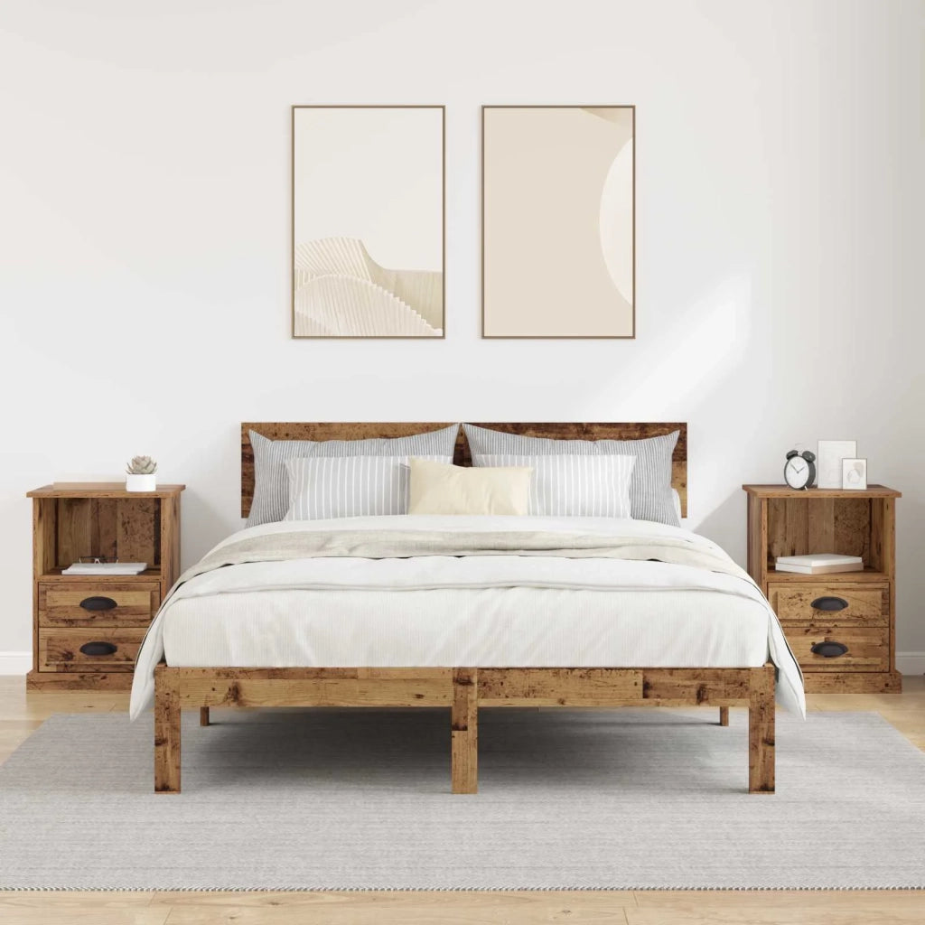 Armadio da Notte 2 pcs Legno vecchio 36 x 43 x 60 cm 881397