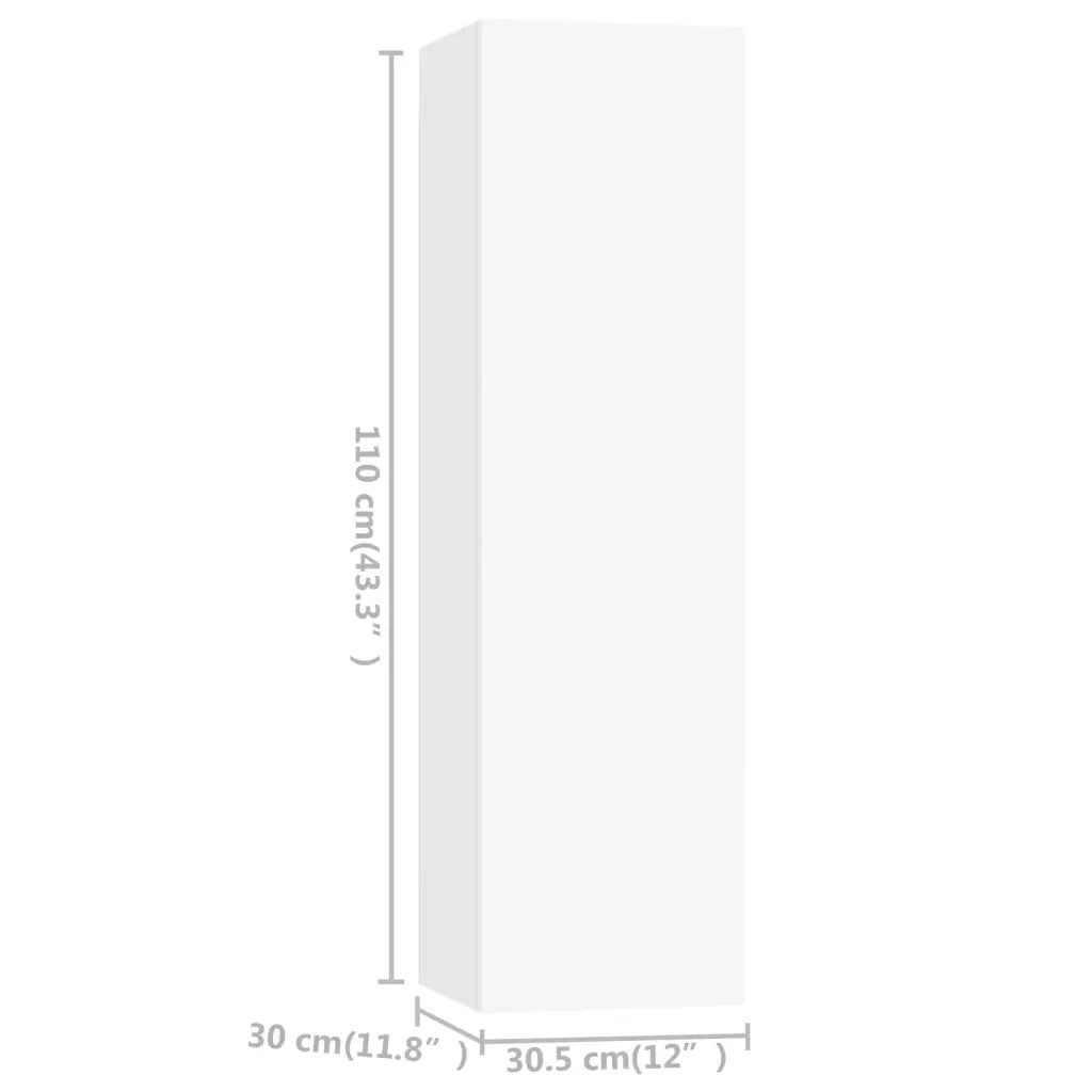 Set Mobili Porta TV 4 pz Bianco in Legno Multistrato 3078676
