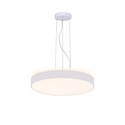 Lampadario pendente cerchio 40cm LED 43W MENKAR 400 lampada UP DOWN sospensione 2 temperature 230V COLORE BIANCO