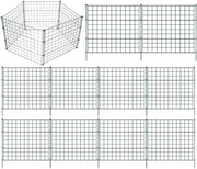 Fascia Metallica per Giardino - Protezione Giardino - Sistema Espandibile - 10 Elementi - Verde