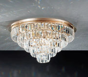 PLAFONIERA CASTLE 16 LUCI ATTACCO G9 GRANDE ORO D.80CM