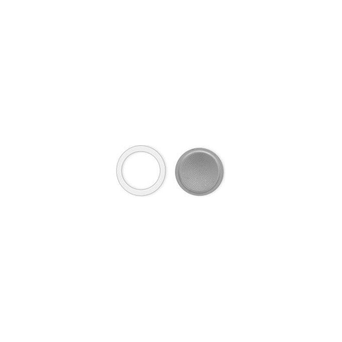 Bialetti 0800039 Kit Ricambi Guarnizione Silicone e Piastrina per Moka Express Moka Induction Orzo Express Brikka 3 4 tazze