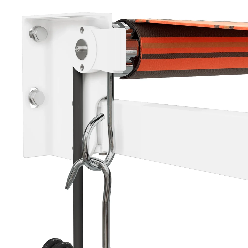 Tenda Sole Automatica Retrattile Arancione e Marrone 4,5x3 m