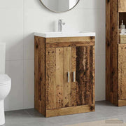 Mobiletto da Bagno Sotto Lavabo Legno antico 890694
