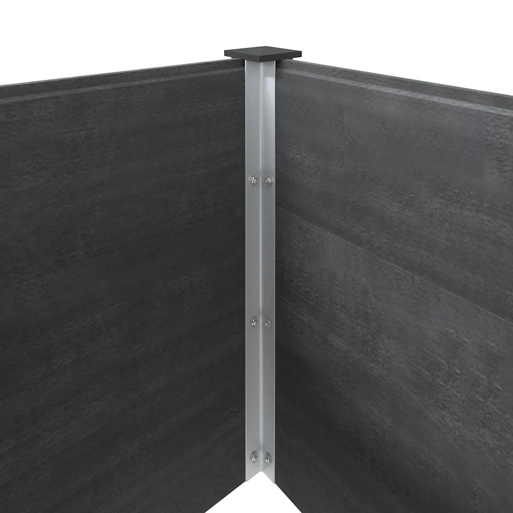 Fioriera Rialzata da Giardino-Vaso da Esterno-Fioriera Elevata 200x50x54 cm in WPC Grigio