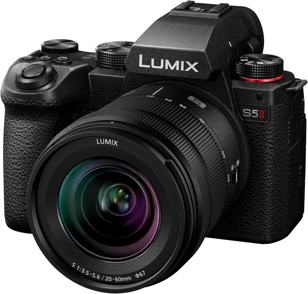 Panasonic Lumix Dc-S5 II Macchina Mirrorless Full Frame Con 20-60 Mm, F3.5-5.6 Lenti, 4K 60P E 6K 30P, Schermo Ribaltabile, Wi-Fi, Is Attivo, Nero