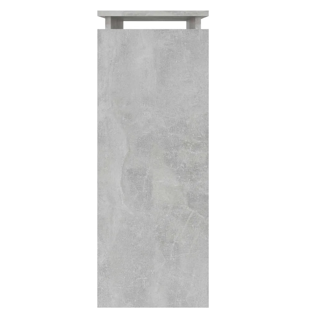 Tavolino Consolle-Tavolino da soggiorno-Tavolo Grigio Cemento 80x30x80cm Legno Multistrato