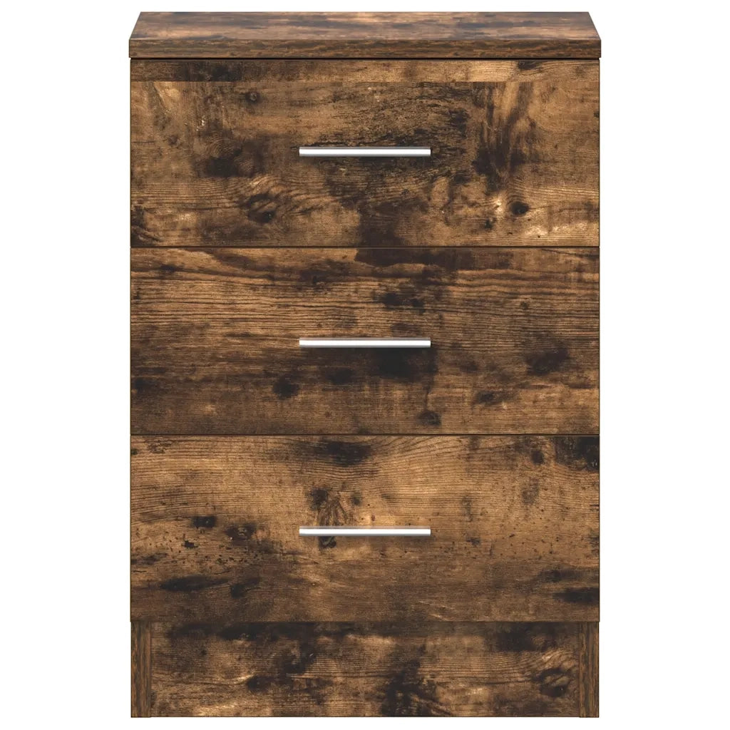 Comodino Rovere Fumo 38x35x56 cm in Legno Multistrato cod mxl 30244