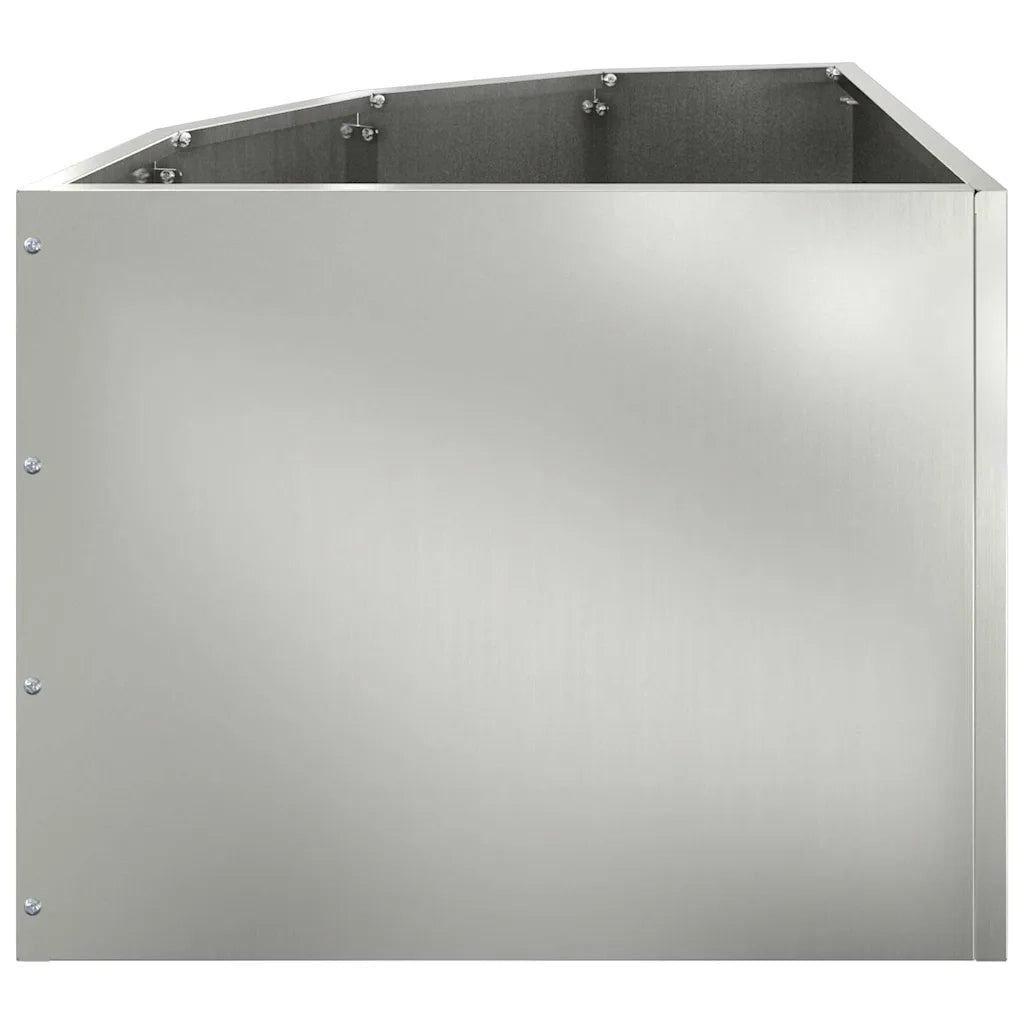 Fioriere | Cassetta per fiori | Vaso d'angolo Argento 45 x 45 x 35 cm Acciaio zincato