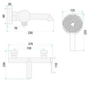 Rubinetto Da Vasca Rea Foss Nickel Brush