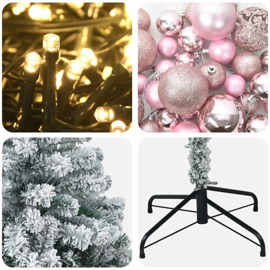 Albero di Natale Artificiale con Palline 120 cm 150 LED 3460815
